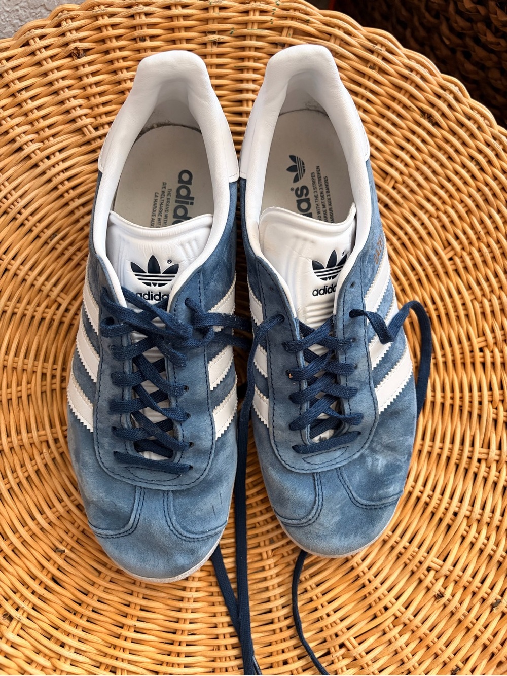 Blue Suede Adidas Gazelle Sneakers W7